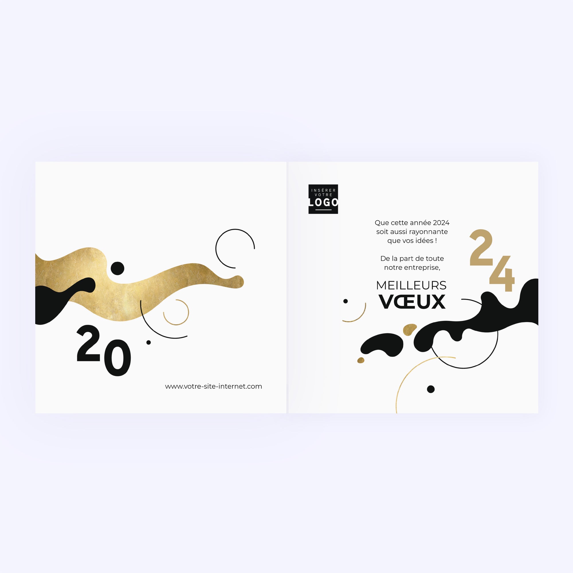 Ondes graphiques | Vœux professionnels • Carte de voeux photo N° 2