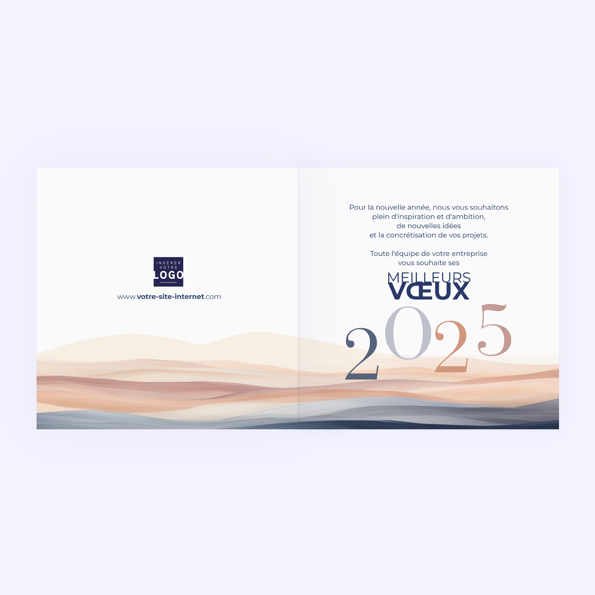 Douces vagues | Vœux professionnels • Carte de voeux photo N° 2