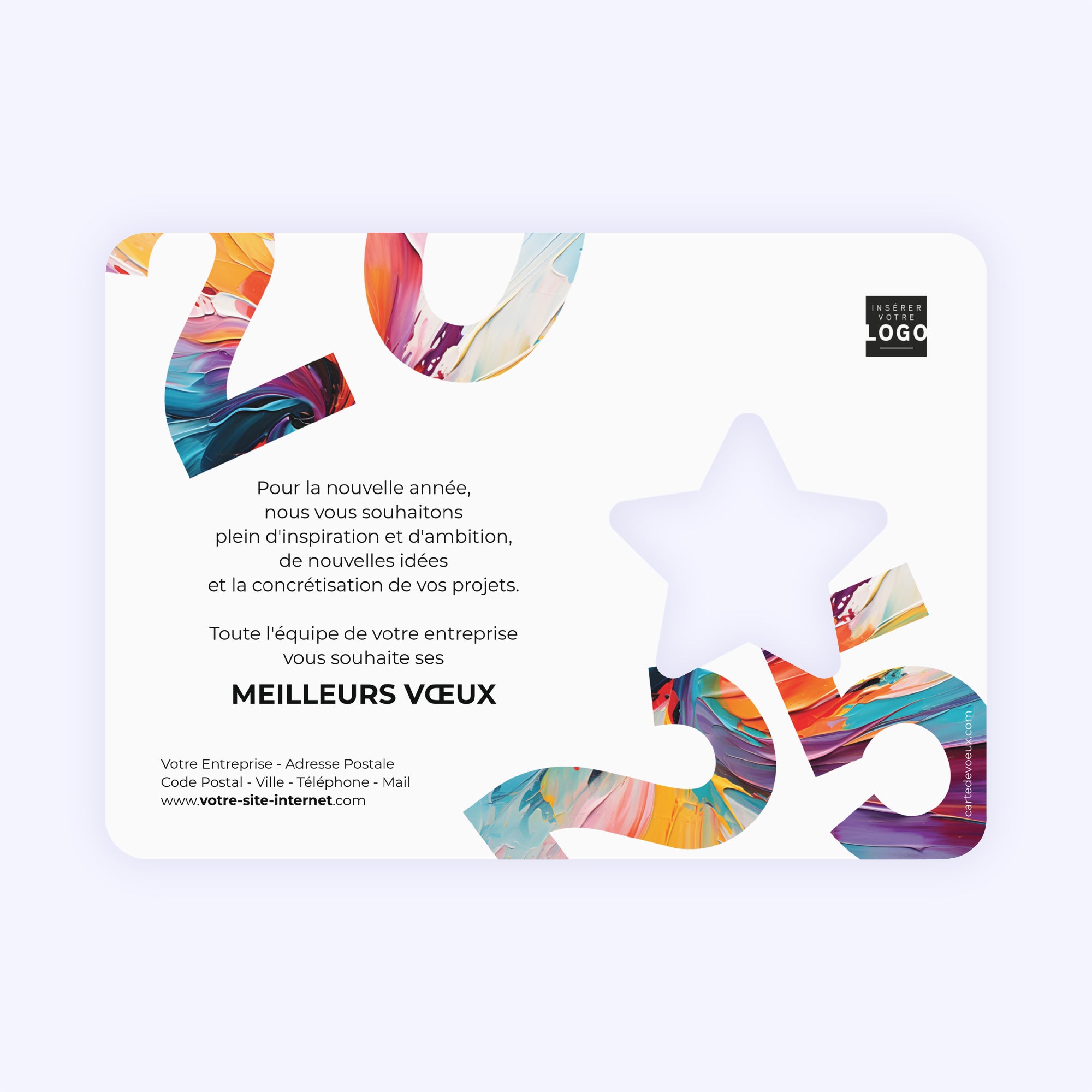 Eclat coloré | Vœux professionnels • Carte de voeux photo N° 2