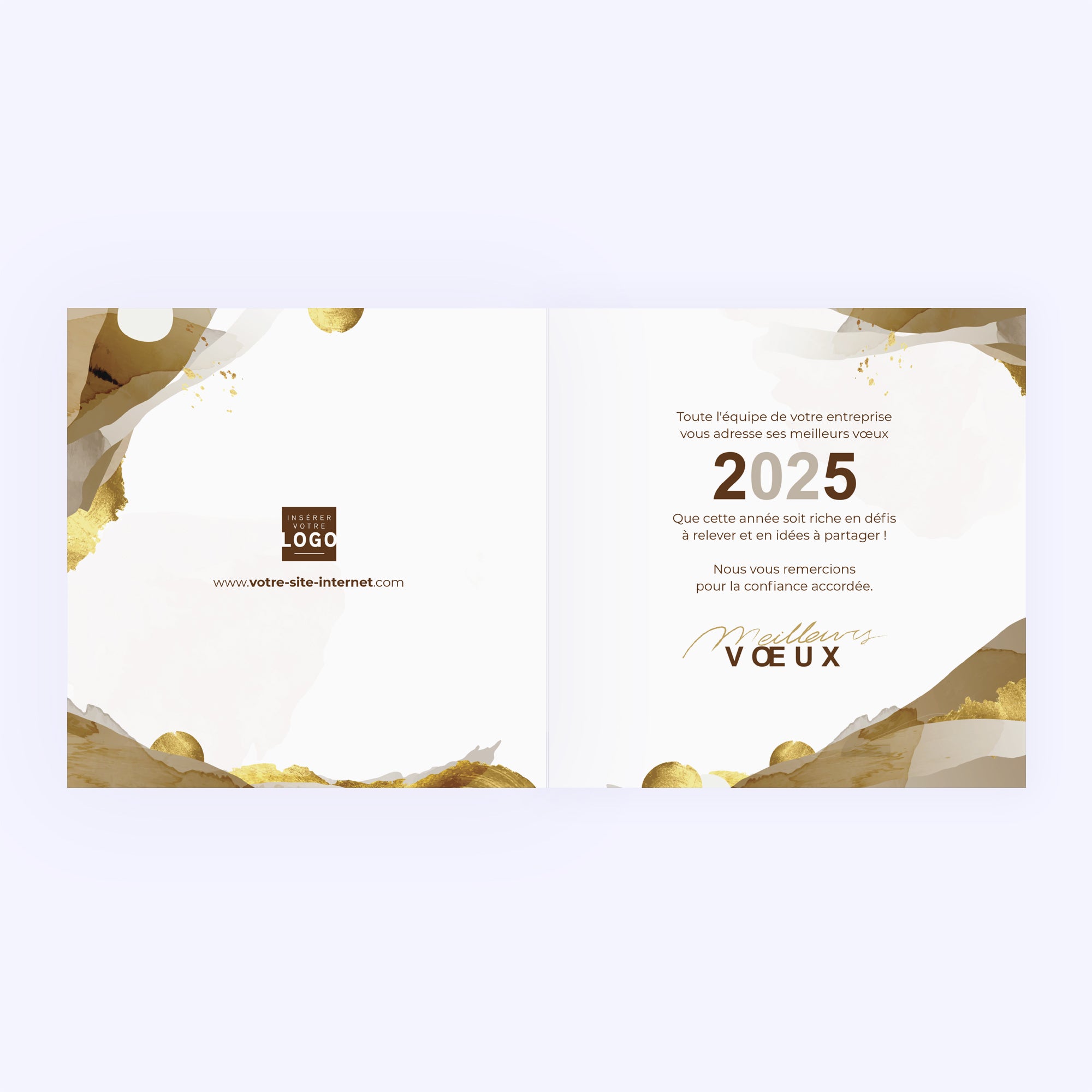 Golden abstraction | Vœux professionnels • Carte de voeux photo N° 2