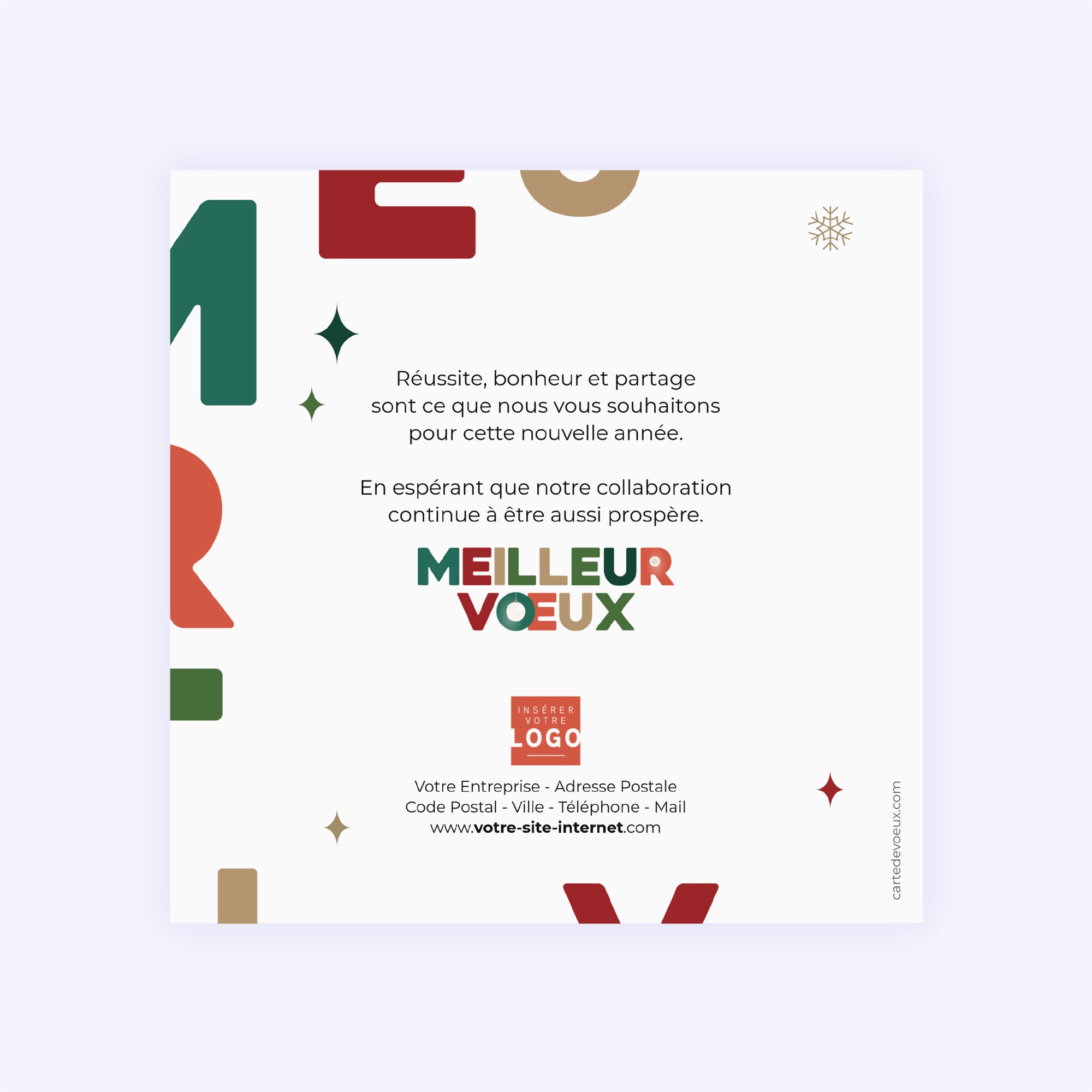 Xmas typo | Vœux professionnels • Carte de voeux photo N° 2