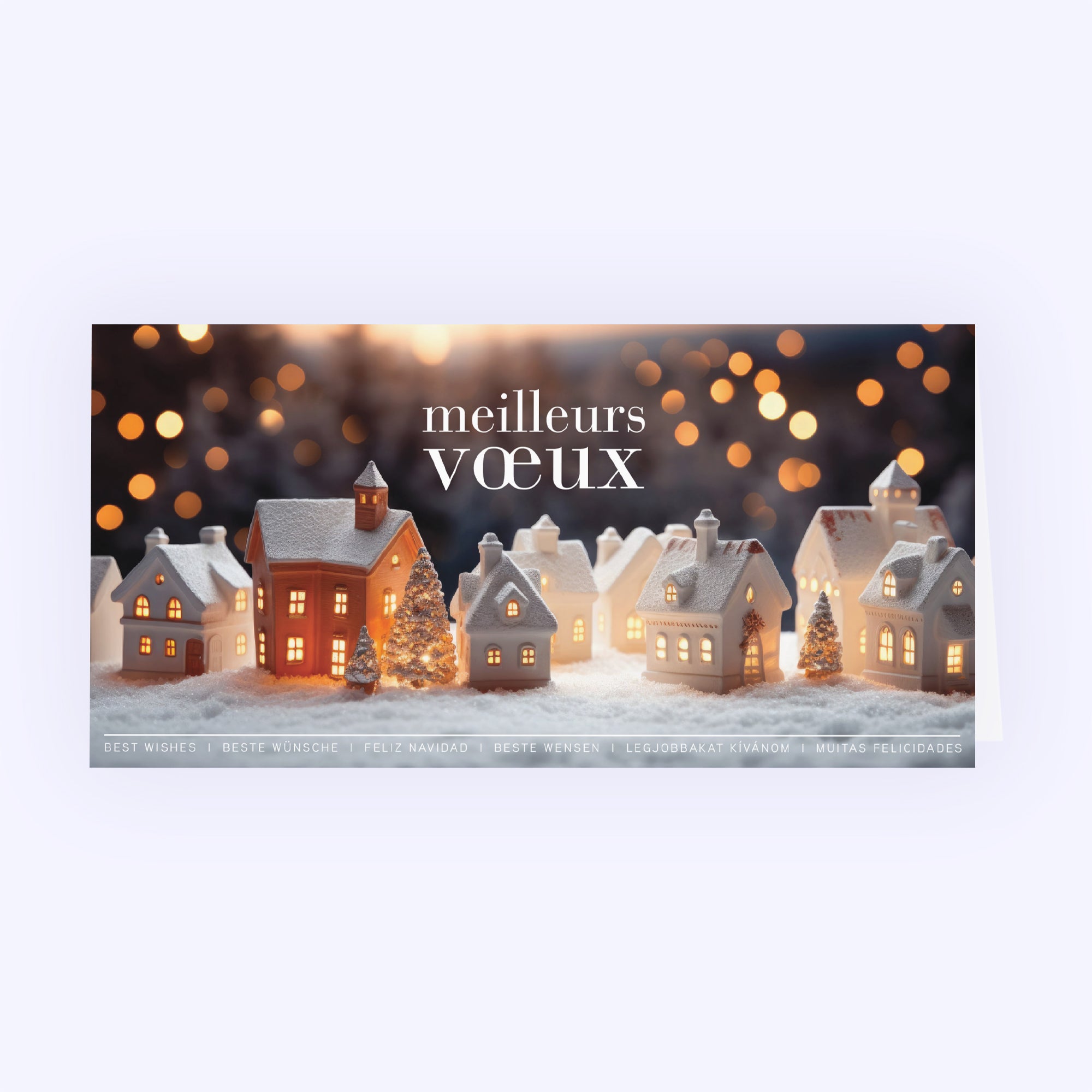 Village de Noël | Vœux professionnels • Carte de voeux photo N° 1