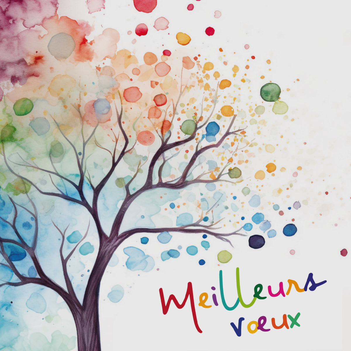 The watercolour tree | Vœux professionnels • Carte virtuelle photo N° 1