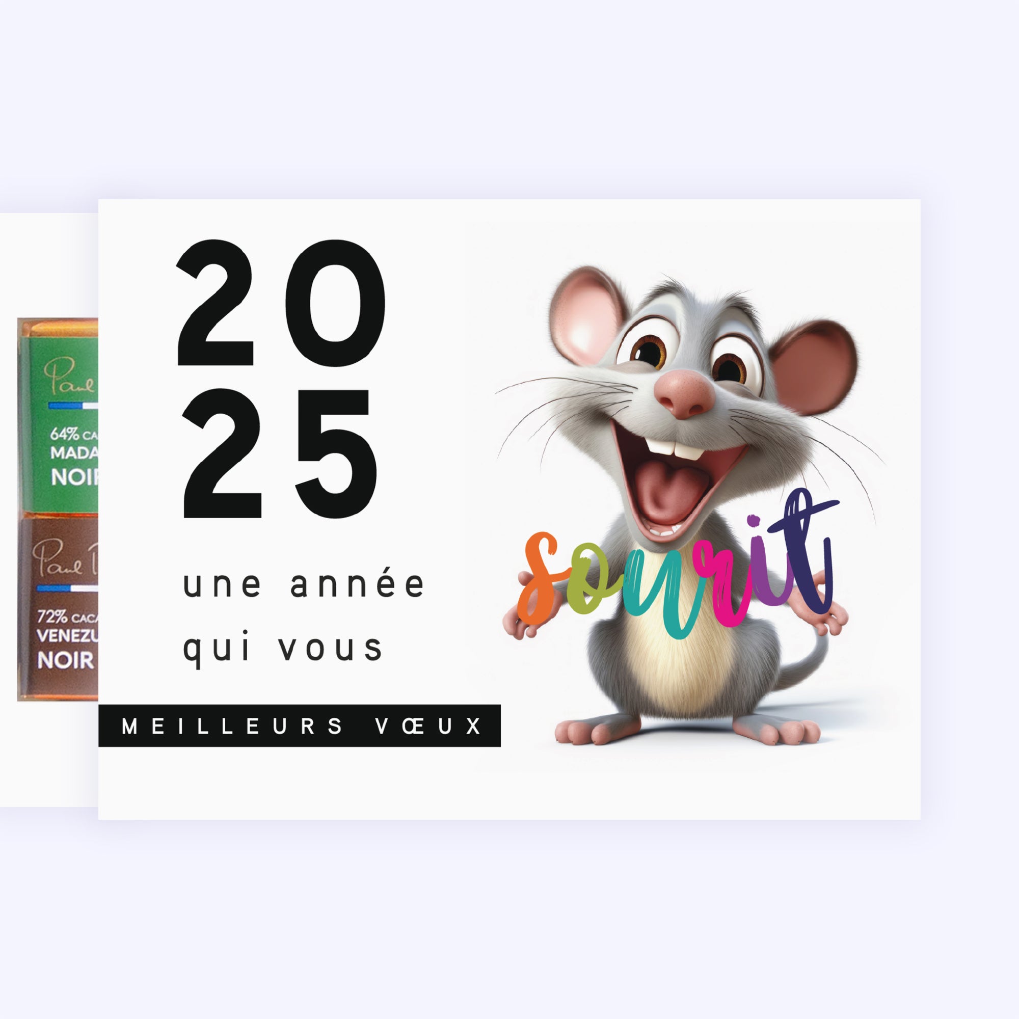 Souris | Vœux professionnels • Carte chocolats photo N° 1