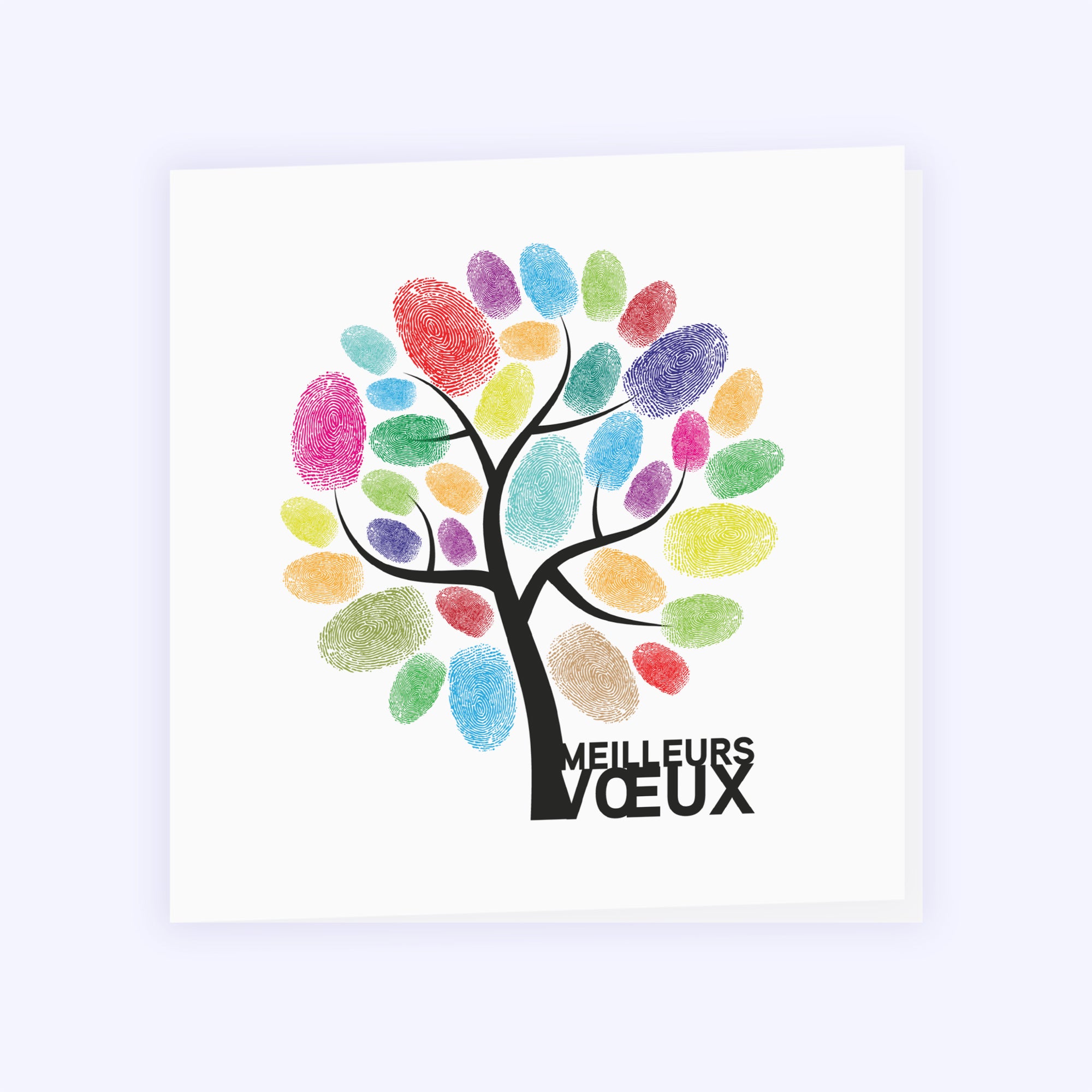 L'arbre aux empreintes | Vœux professionnels • Carte de voeux photo N° 1