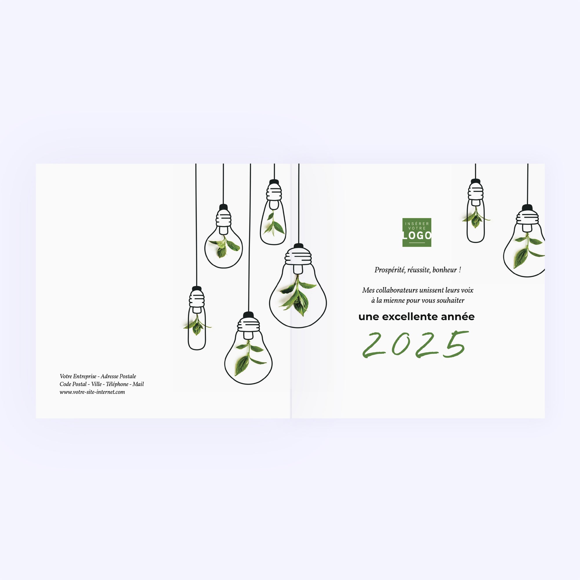 Idées lumineuses | Vœux professionnels • Carte de voeux photo N° 2