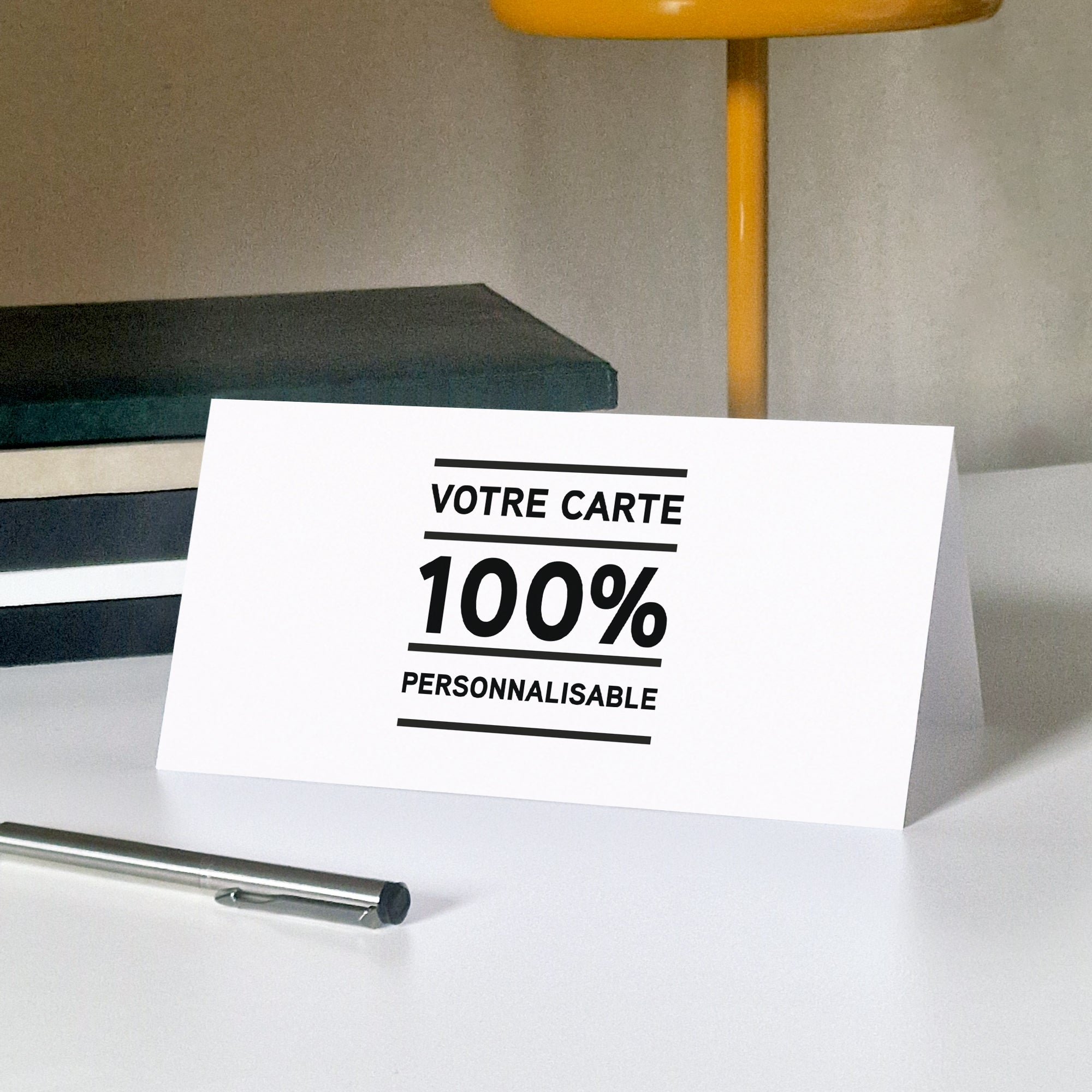 carte de voeux 100% personnalisable double volet horizontal