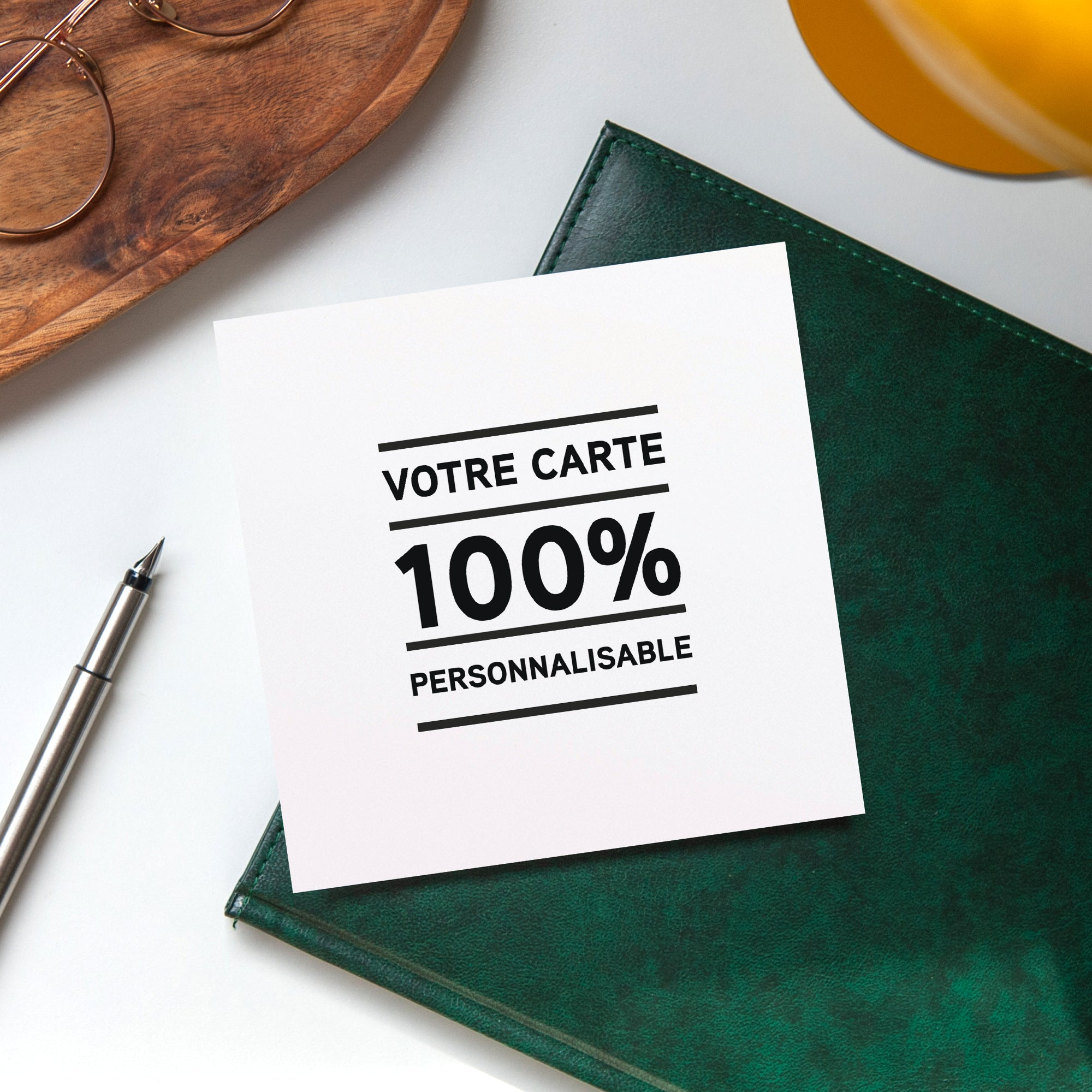 carte de voeux 100% personnalisable simple volet