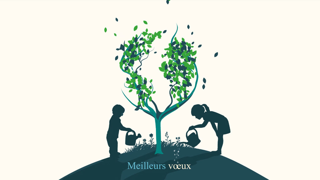 Arbre de vie vert | Vœux professionnels • Carte virtuelle photo N° 1