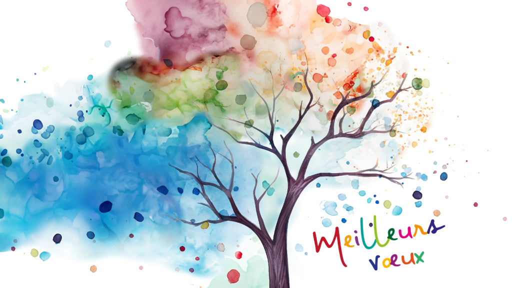 The watercolour tree | Vœux professionnels • Carte virtuelle photo N° 1